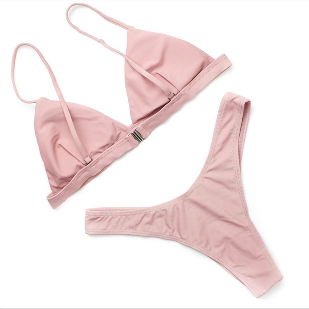 NEW ๐ธ Mauve Baby pink sexy simple chic bikini - Picture 5 of 7
